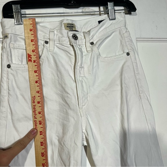 Citizens of Humanity Dree Crop High Rise Straight Slim White Jeans Size 24 - Picture 5 of 10